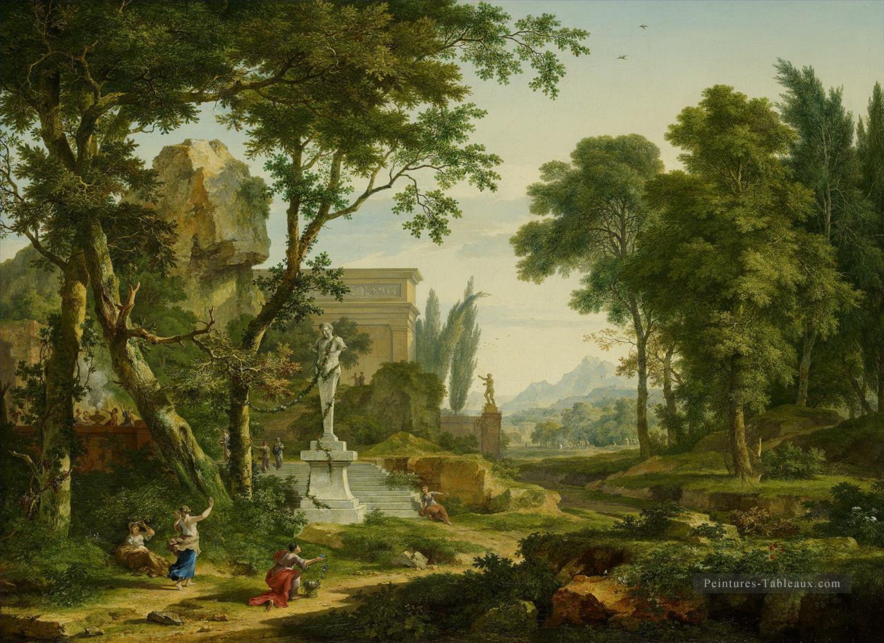 Paysage arcadien Jan van Huysum bois paysage Peintures à l'huile